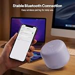 Bobtot Portable Bluetooth Speakers with Strap Easy to Carry, Wireless IPX5 Waterproof Mini Speaker with Loud Stereo Sound, 20 Hours Playtime, Rechargeable Battery, Built-in Microphone (Purple)