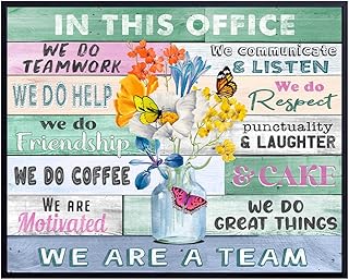 Office Wall Decor Motivational Wall Art - Encouraging Decor - Teamwork Art - In This Office - Positive Affirmations Inspirational Quotes Sayings - Motivational poster Inspiration Saying 8x10