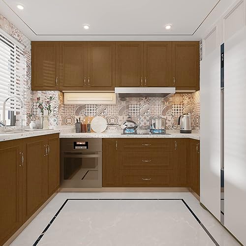 Miniatura 5 de Yancorp - Papel pintado de tela texturizada de 16"x120". Papel pintado de imitación de césped para despegar y pegar, autoadhesivo, removible y