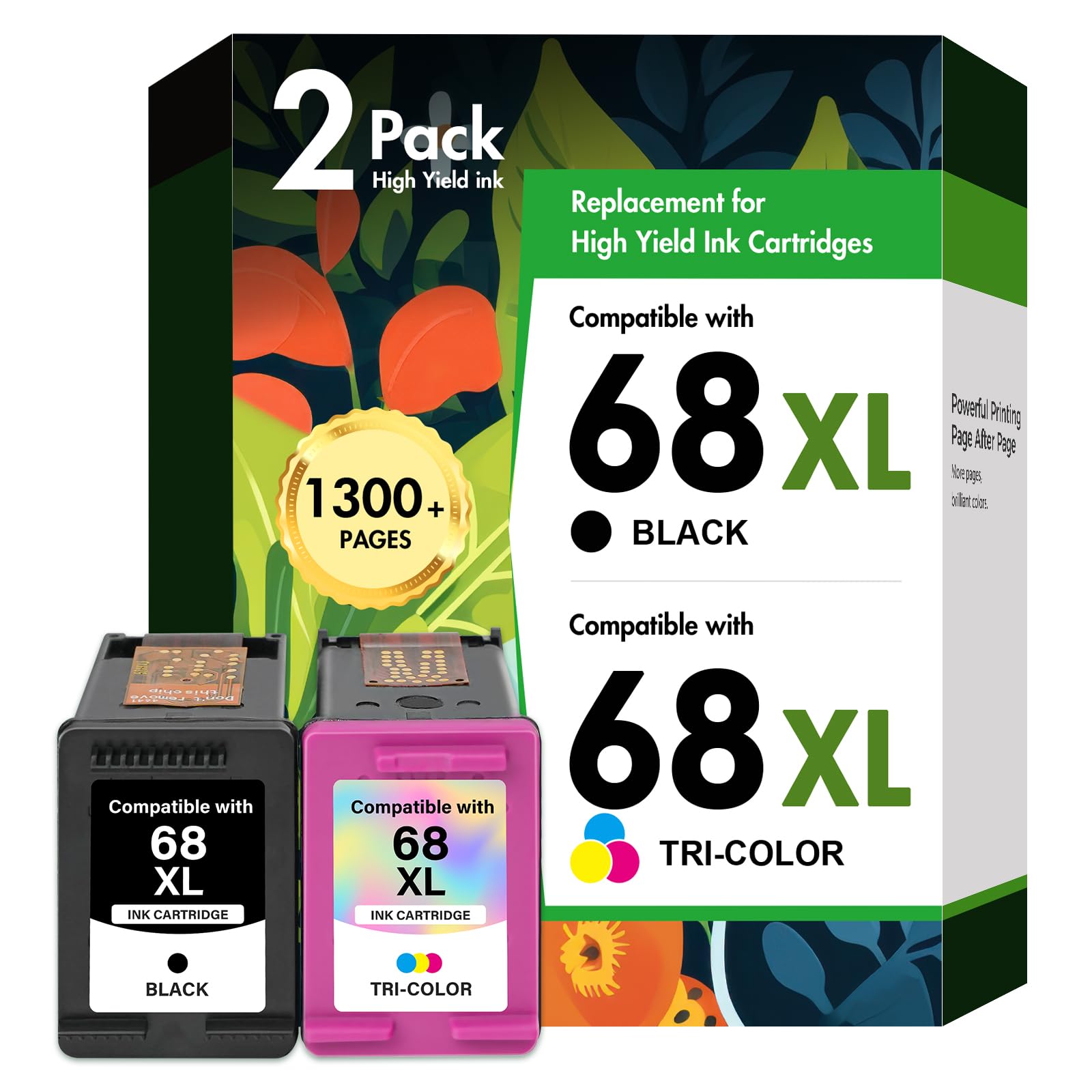 Amazon.co.jp: 68 68XL 6155e インクカートリッジブラックカラーコンボ