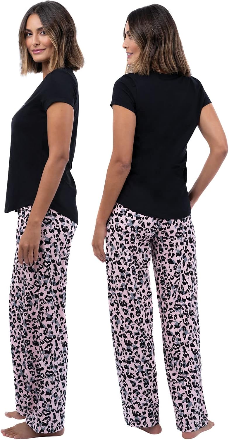 PajamaGram PJs For Women Set - Women Pajamas, Short Sleeve, 100% Cotton - Image 2