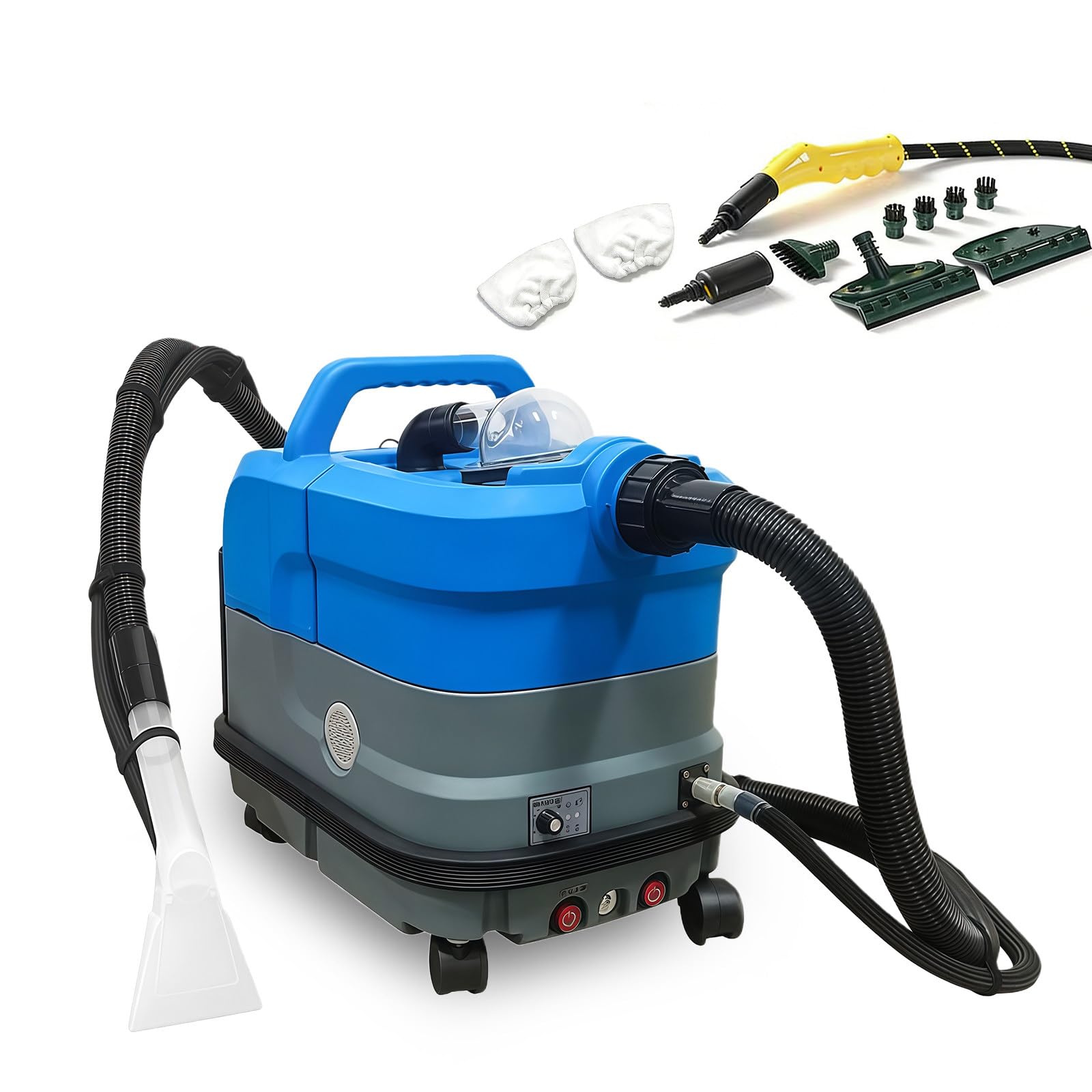BANGBANGJI Commercial Carpet Upholstery Extractor Cleaning Machine with 7 5L Clean 12L Removable Dirty Water Tanks 6 Versatile