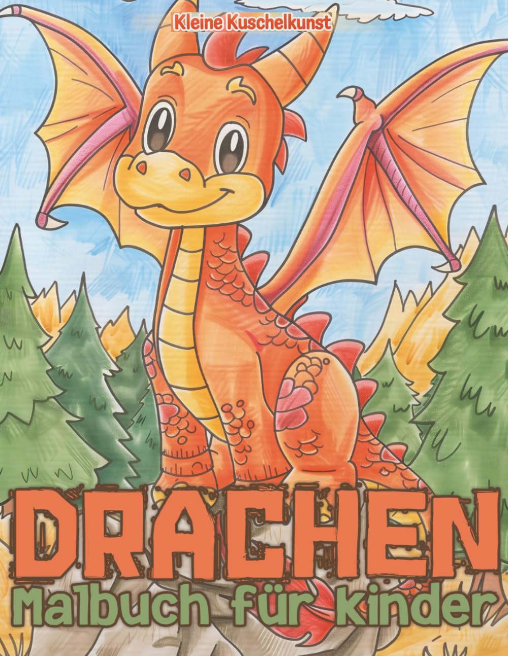 Drachen Malbuch Für Kinder: 51 erstaunliche realistische Drachen-Malvorlagen für Kinder und Jugendliche mit wunderschönen Fantasy-Drachenszenen