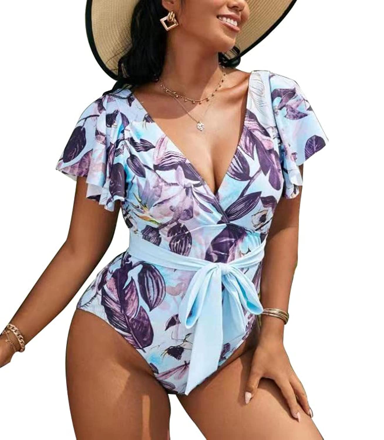 N\BSwimming Suit Plus Size High Waist One Piece Bikini Swimsuit For Women