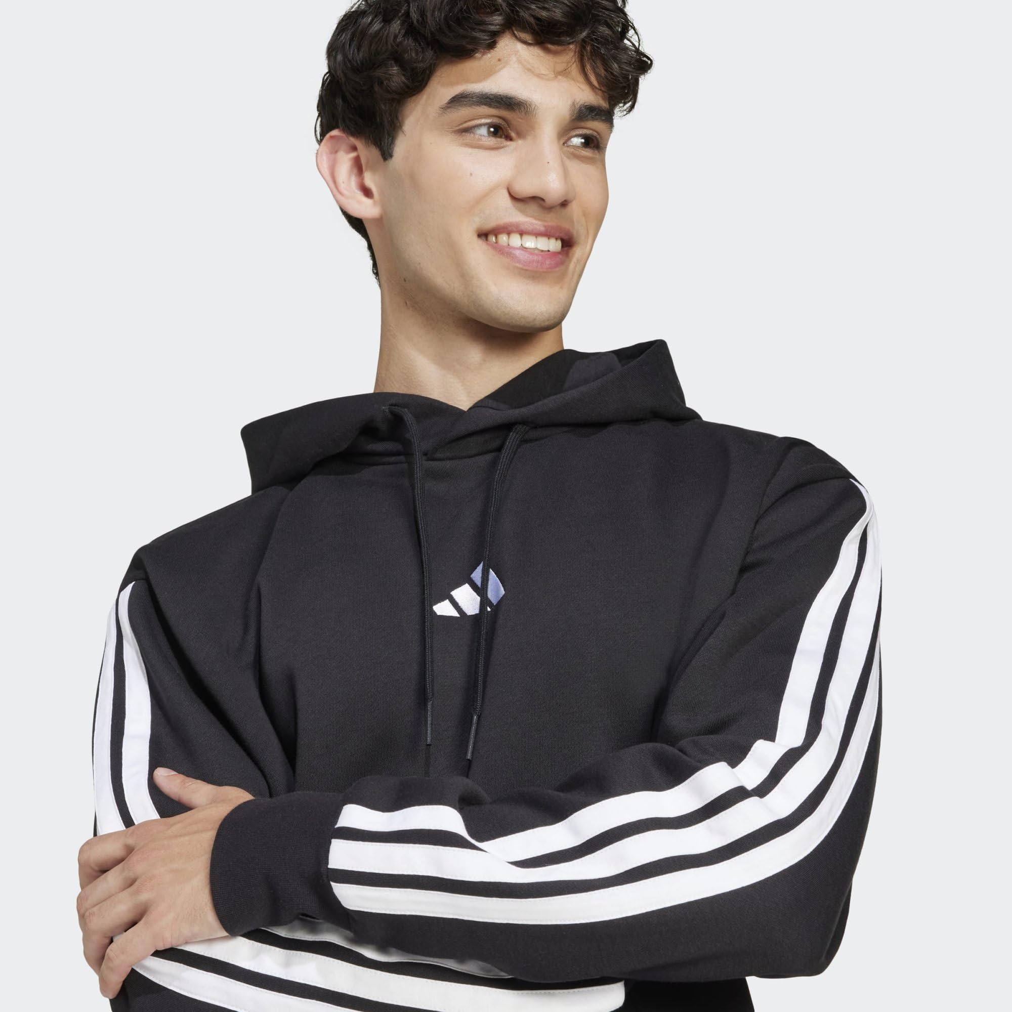 adidas Bluza z kapturem Mężczyźni Essential Three Stripes Fleece Hoodie