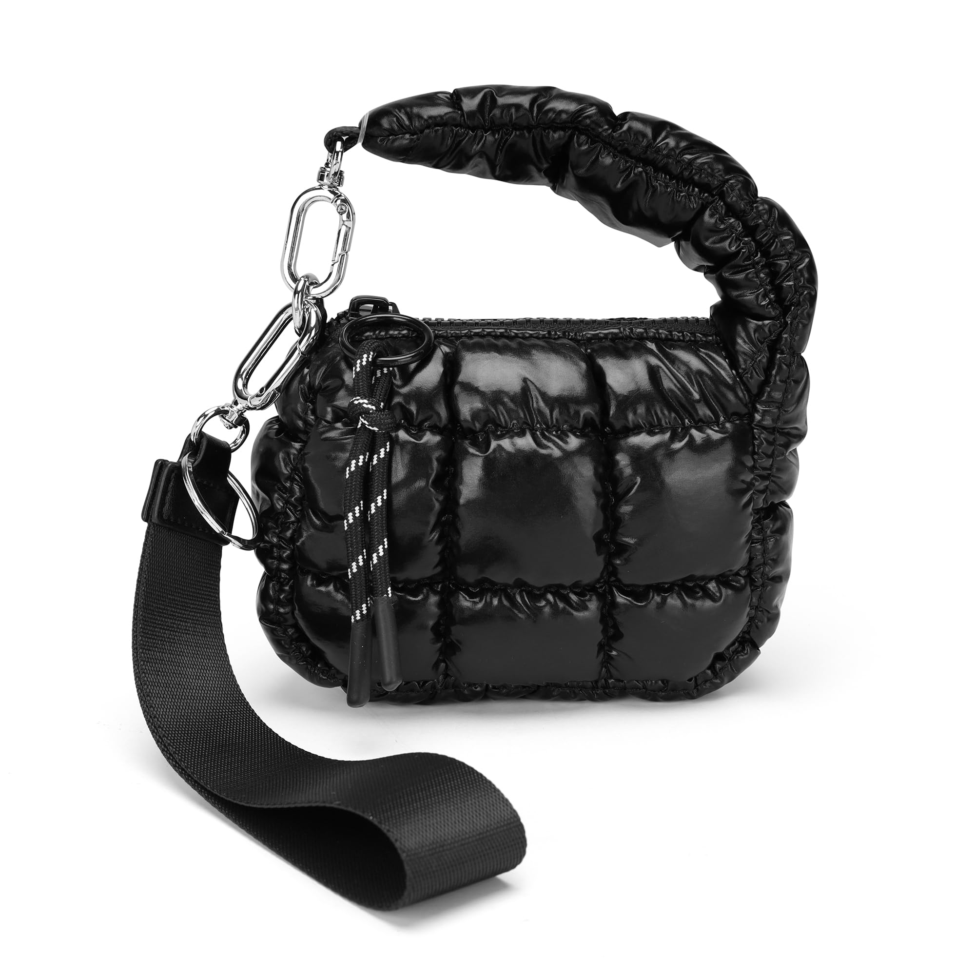 Mini Quilted Wristlet Bag for Women, Puffer Handbags,Evening Bags,Charm Lipstick Bag,Cute bag Charm for Gift