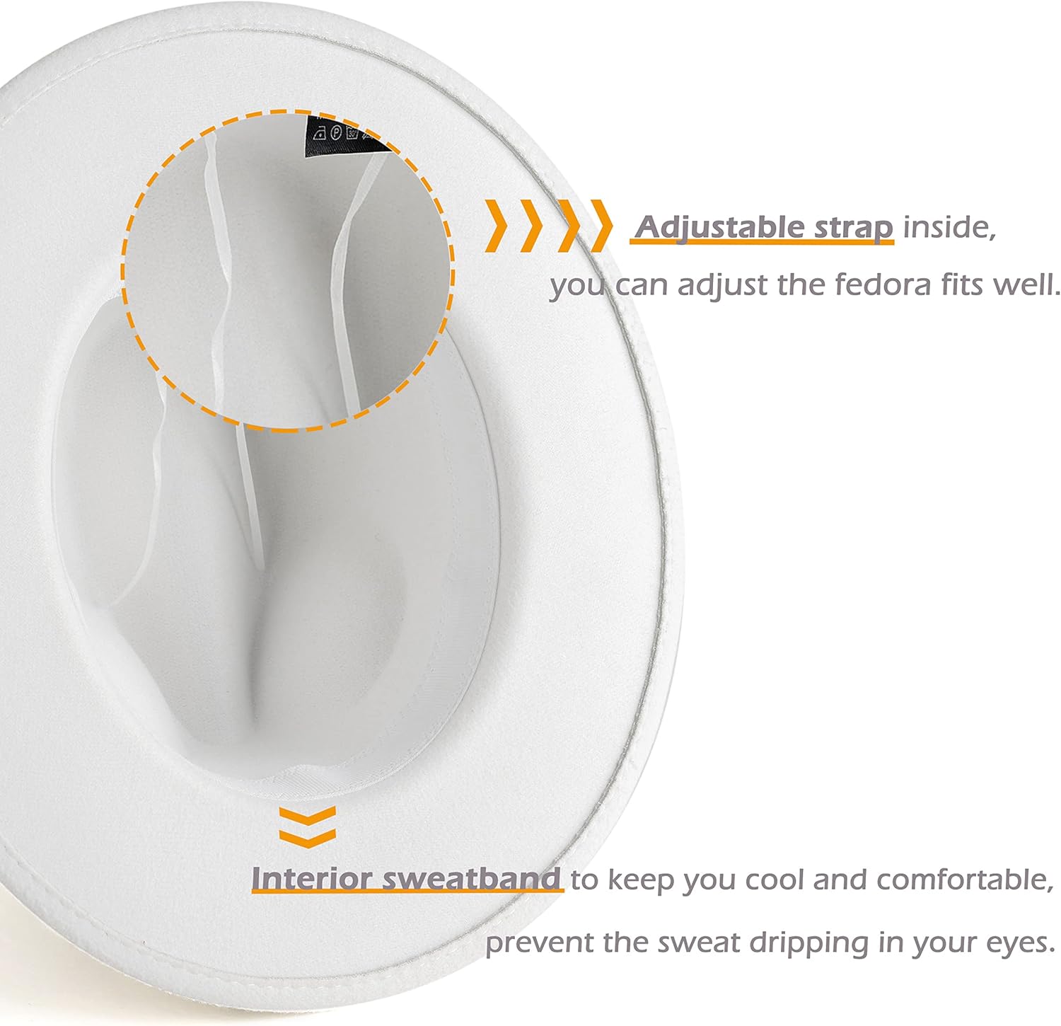 Fashion Women Wide Brim Fedora Floppy Panama Hat with Belt Buckle - Image 3