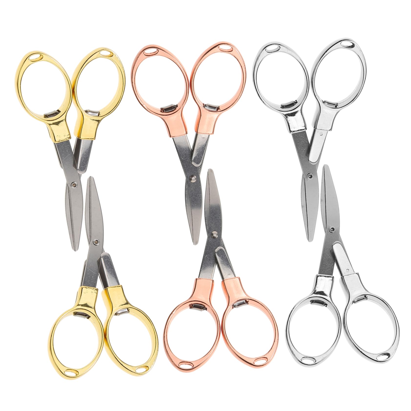 DOITOOL 3 Sätze Tragbare Schere Reisen Schere Nähen Naht Handwerksschere Schere Für Die Schule Nähzubehör Fadenzange Zum Nähen Faltzubehör Nickel-chrom-legierter Stahl 6 Stück * 3