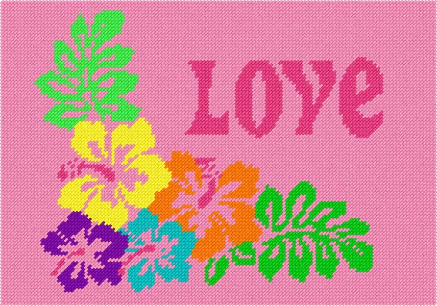 Amazon.com: Pepita Needlepoint kit: Love Tropical, 10