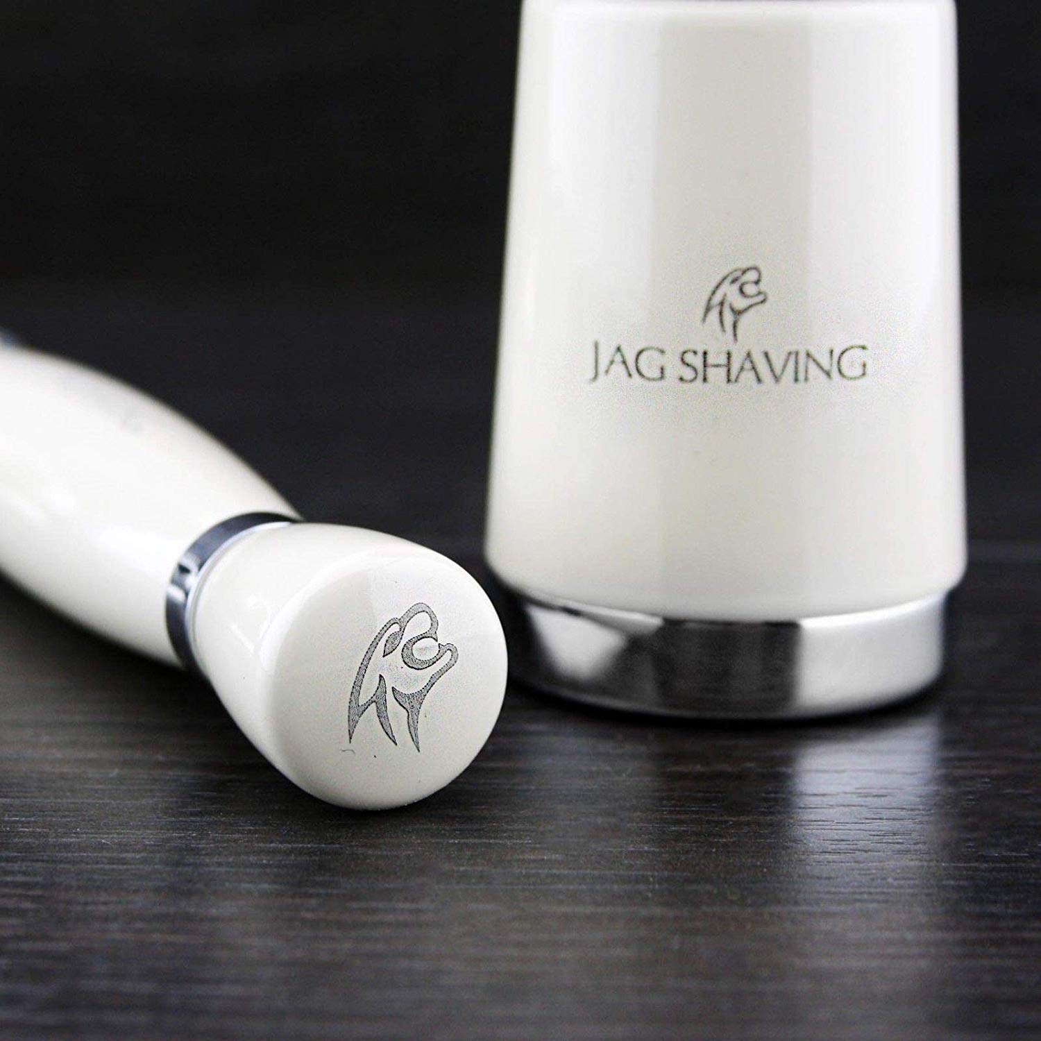 3-teiliges Super Dachs Traditionell Nassrasur Set Dachshaar Pinsel und Klassisch Zweiseitiger Rasierhobel Edelstahl Rasur Schale von Jagshaving
