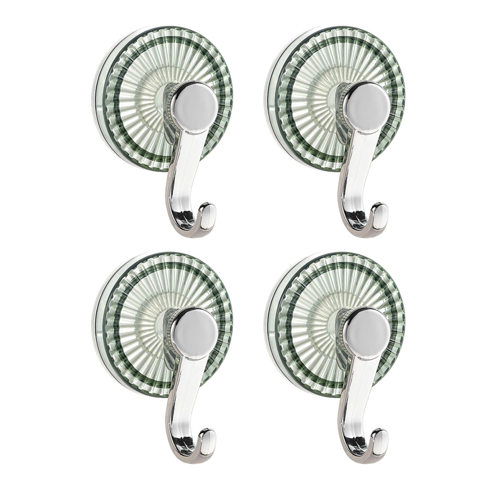 Beimus of 4 Extra Strength Suction Cup Hooks Removable Bath Towel Hangers Nonslip Design for Kitchen Shower Storage Practical Suction Cup Hooks Without Drill