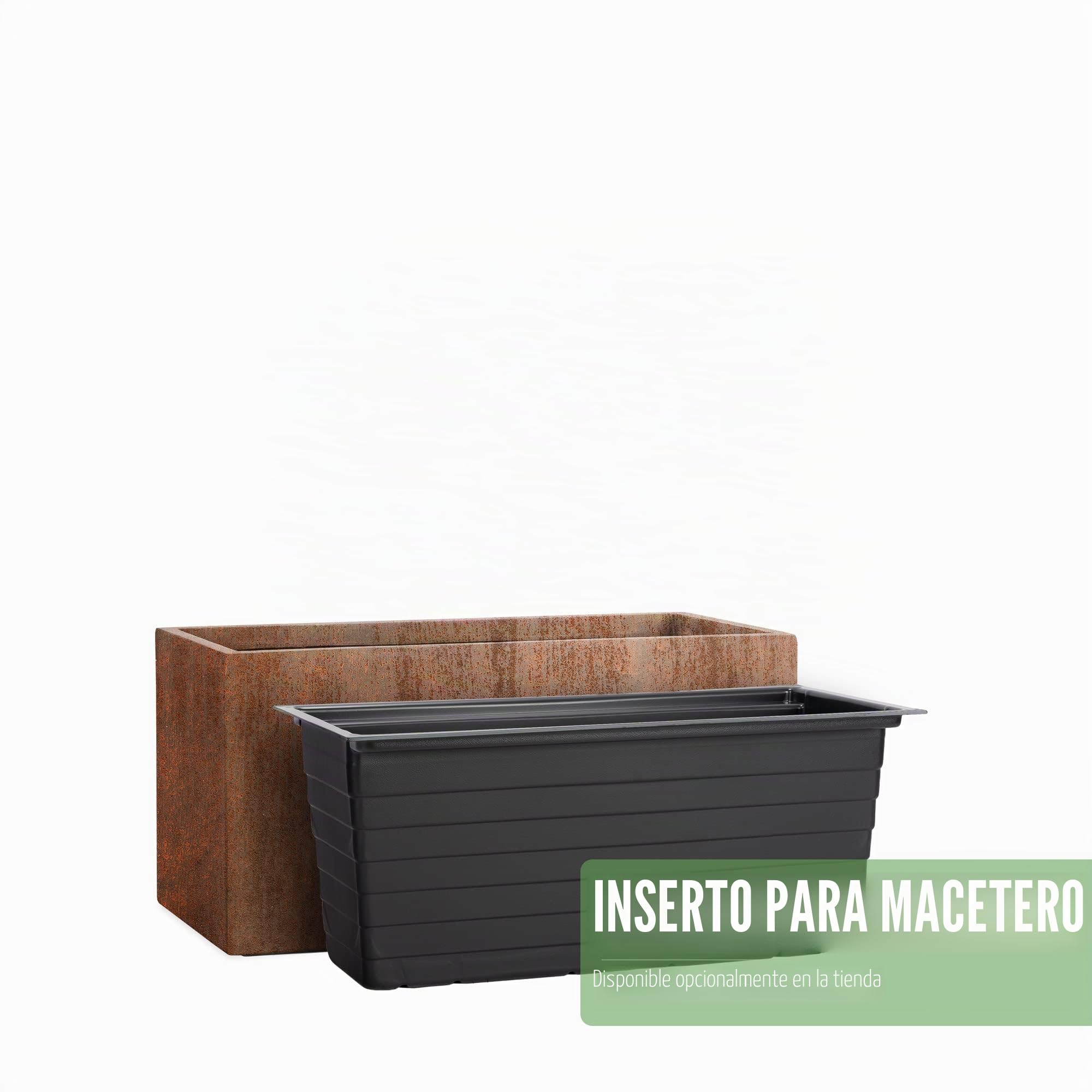 Pflanzwerk® Maceta Tub Tostado Marrón 30x60x30cm *Resistente a Las heladas* *Protección UV* *Calidad Europeo*