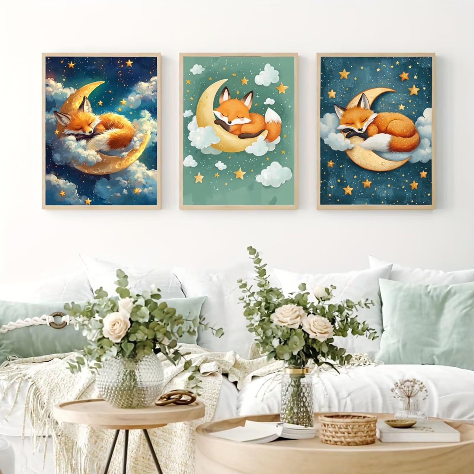 Generico Cnyaunfi 3 Pezzi Cielo Stellato Pittura Diamante Fai-Da-Te 5D Blu Diamond Painting Kit Completo per Hobby Creativi Adulti, Per La Decorazione Della Parete Di Casa 50x70cm YF-3046