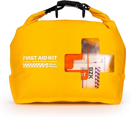 RHINO RESCUE Kit de primeros auxilios para barco impermeable, bolsa seca ligera, accesorios para barco, suministros de supervivencia marina de