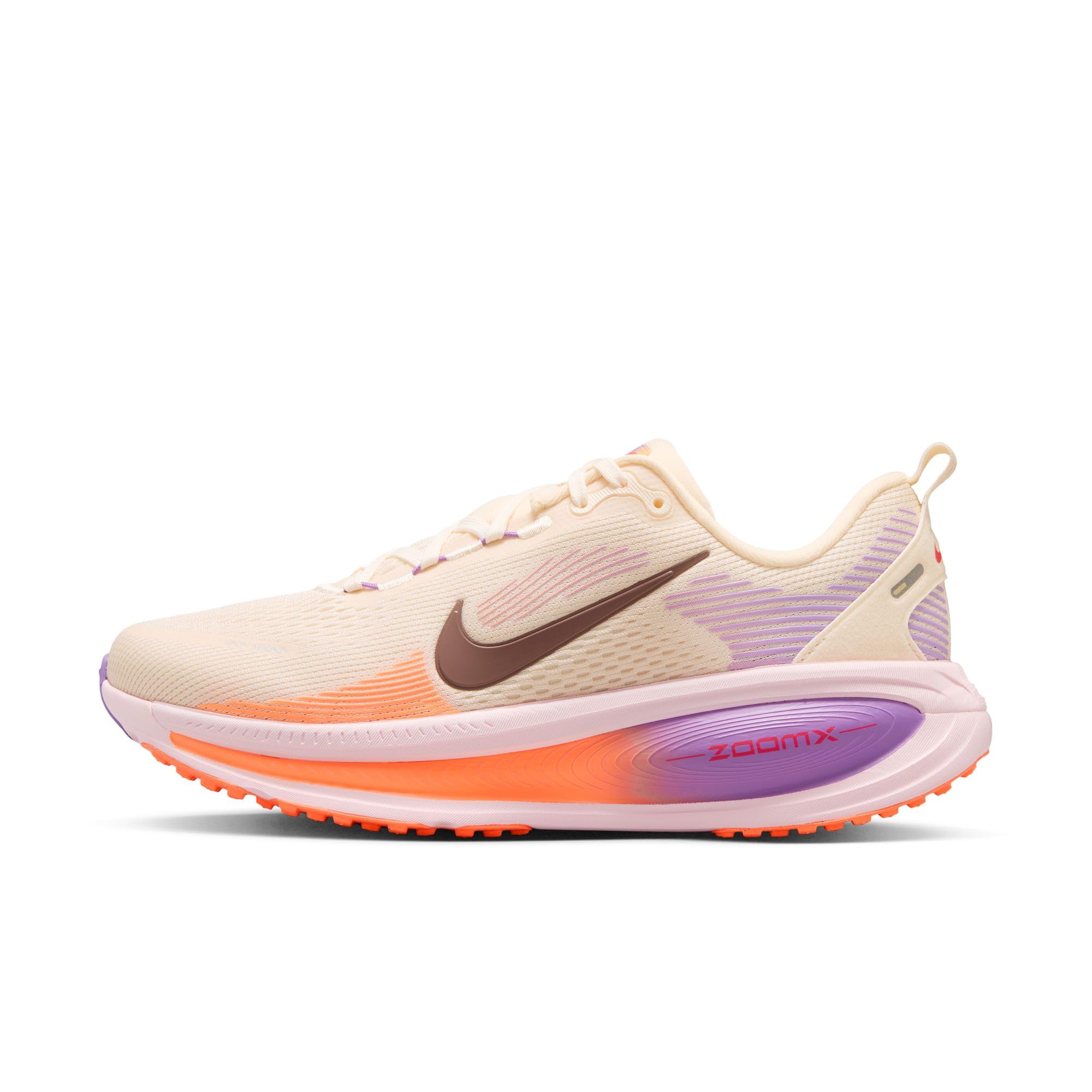 Nike Women's Pink Vomero 18 Road Chalk Foam Bright Violet Tattoo Sneakers Tan Hm6804-113 Cm