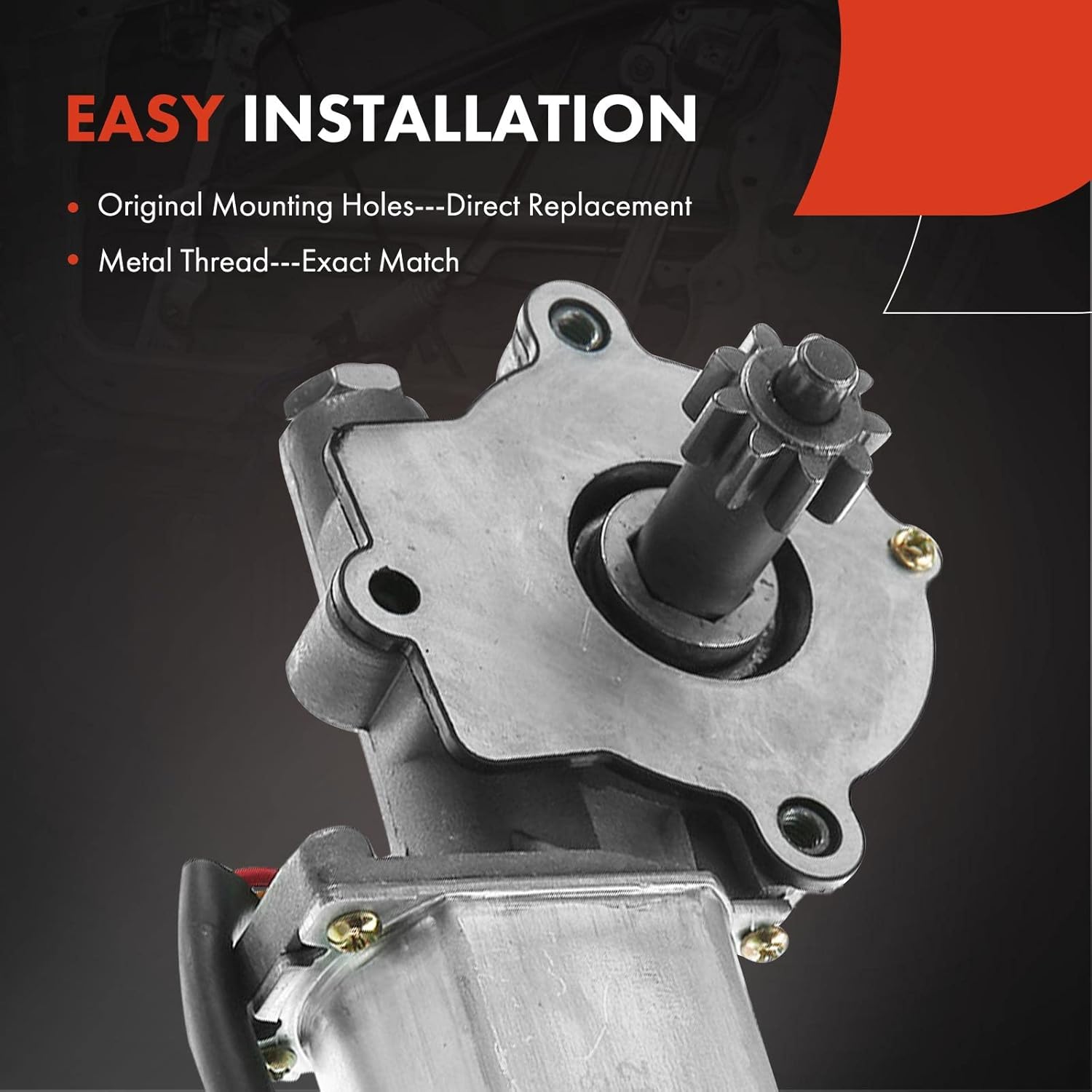 A-Premium Rear Right Power Window Lift Motor Compatible with Ford Mustang 1984-1993, Passenger Side, Quarter Window Replace# E4ZZ-76233V94-ARM