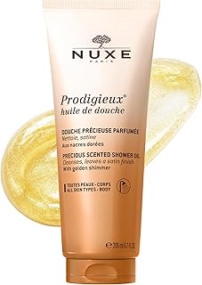 Nuxe Prodigieux Vegan Body Wash Moisturizing Scented Cleanser With Sweet Almond Oil, Made in France, 6.7 Fl Oz