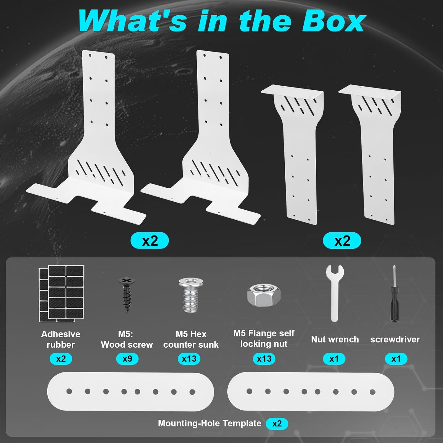 Heavy Duty Adjustable Under Desk PC Holder 7.5 to 12 Inch Wide, Supports up to 80 Lbs Load Capacity, Under Desk PC Mount, Wall Mount Space Saving Computer Case Tower Holder-White