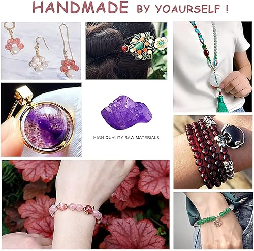 Miniatura 7 de Cuentas redondas sueltas naturales de piedras energéticas de cristal para hacer joyas de 15 pulgadas (piedra micácea, 0.39 pulgadas)