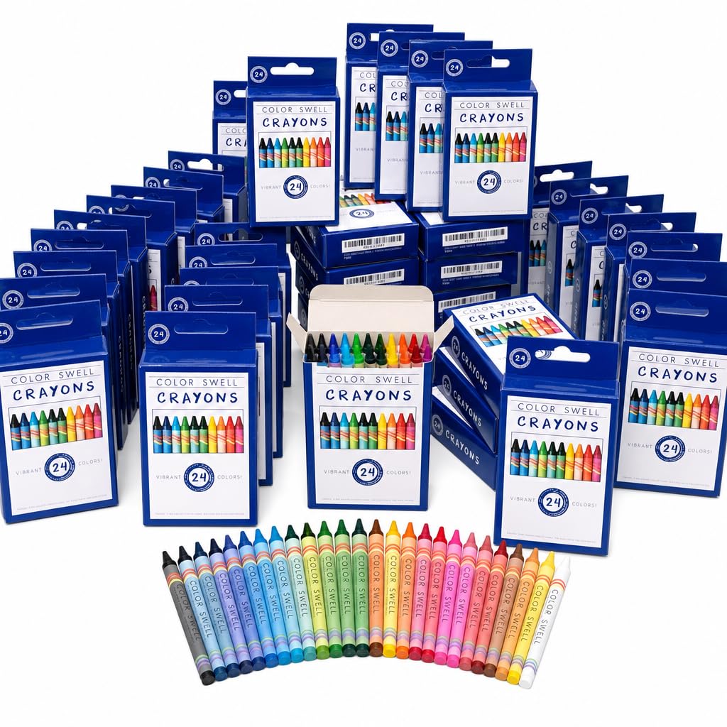 Color Swell 36 Set Aquarellfarbe Pack Mit Hochwertigen Holzpinseln | Waschbare Aquarelle, Perfekt Für Kinder Erwachsene Partys Studenten Klassenzimmer Masse |8-farbig|