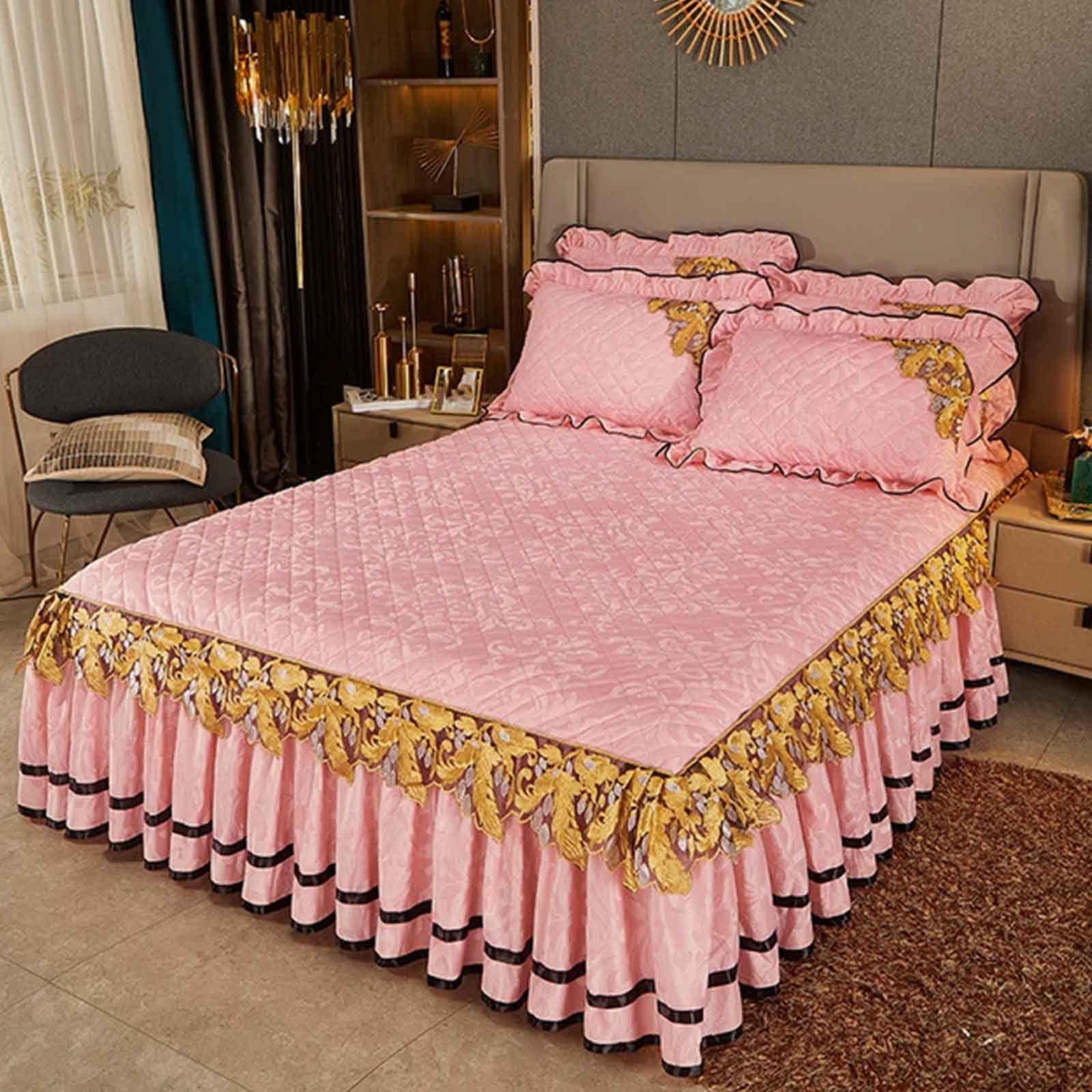 Drap de lit avec jupe en velours pour sublimer votre chambre