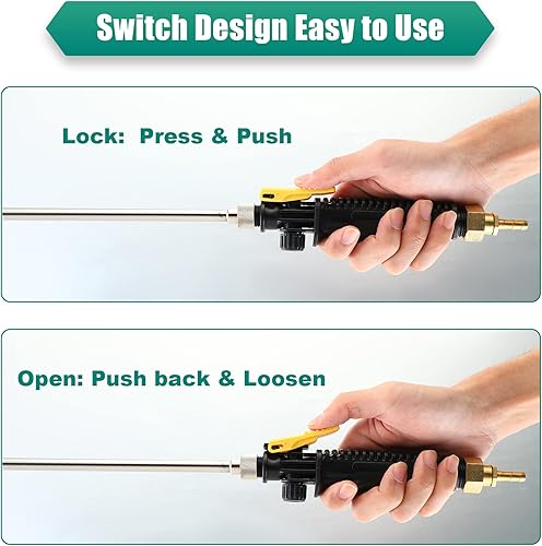 Miniatura 6 de Saillong Varita rociadora de 29 pulgadas, rociador universal ajustable que combina con manguera de 38 pulgadas, varita rociadora de repuesto de