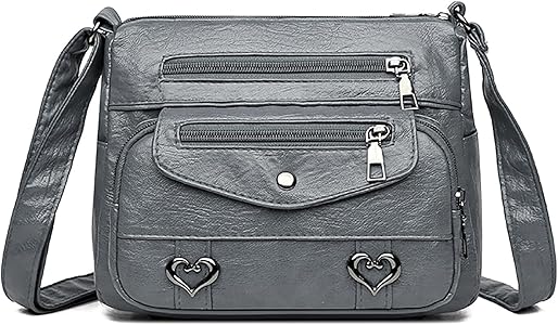Bolso De Piel Sintética Con Estampado De Corazón Rojo: Bolso De Moda Para Mujer - España