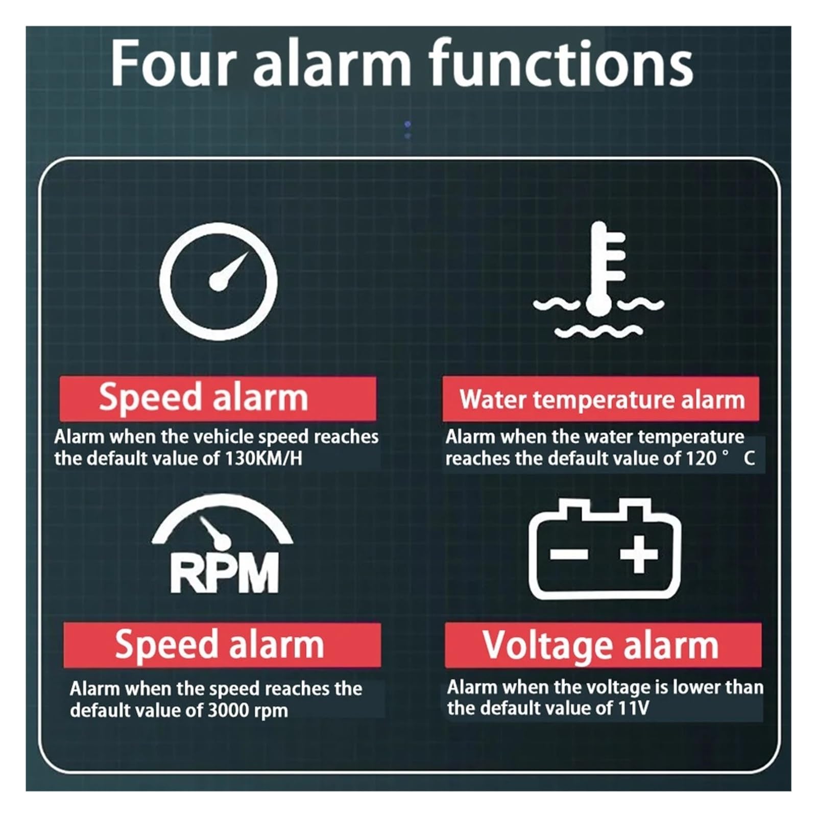 Panele Instrumentów Samochodowych Auto HUD Projektor Samochodowy Alarm Head Up Wyświetlacz Prędkościomierza Przednia Szyba(MPH rotational)