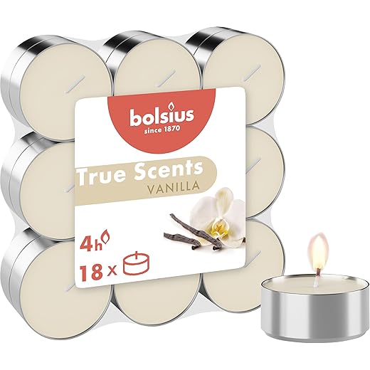 Bolsius True Scents - Scented tea lights - Vanilla – 18 pieces