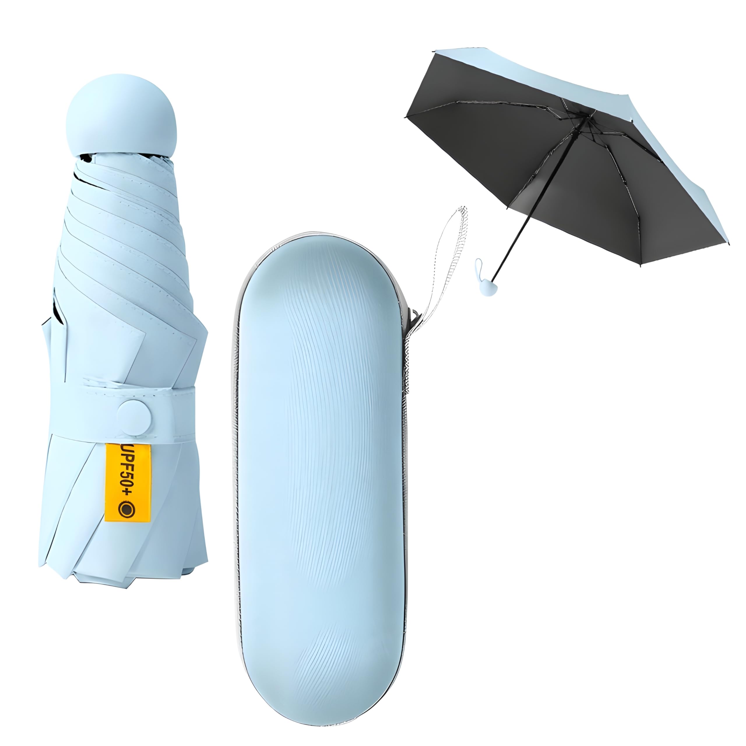 gtc Compact UV Protection Windproof Umbrella for Sun and Rain with Case 5 Fold Travel Friendly for Men Women and Kids Multicolor (MU-2)-picture-7