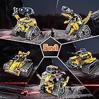 Vista 2 de Juego de juguetes de robot para niños, juego de construcción de 520 piezas, aplicación y control remoto, kit de robótica 5 en 1, robot de pared a