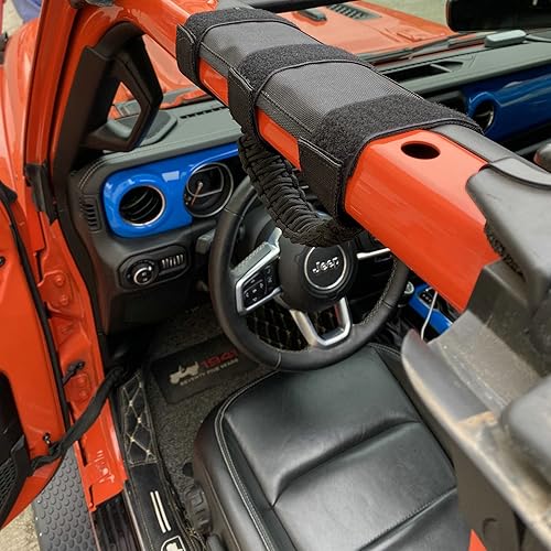 Vista 126 de 4 asas de agarre de barra antivuelco compatibles con Jeep Wrangler JLU JK JKU TJ YJ LJ JT JL y Gladiator JT 1987-2021 UTV y ATV, se adapta a barras