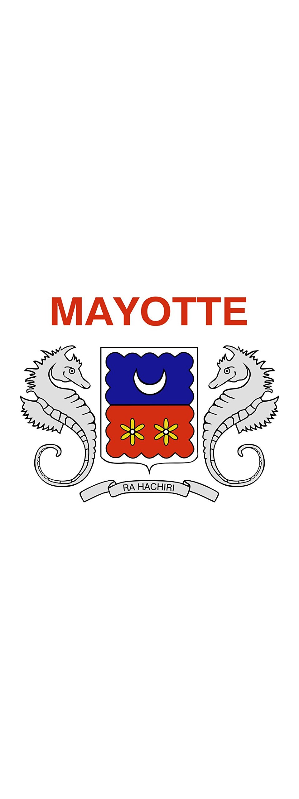 Drapeau Mayotte grand format vertical 6m² haute résistance