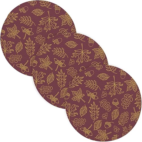 Absorb Water Trivet Table Runner Fall Leaves Maple Tree Pattern Trivet for Hot Pots and Pans 15in Cotton Thread Weave Absorb Water Hot Mats for Bowl