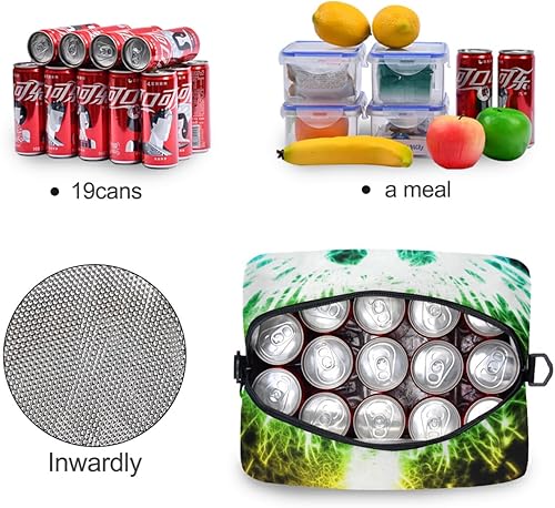 Miniatura 4 de Fireworks Phoenix - Lonchera aislada para mujeres y hombres, con correa de hombro desmontable para oficina, escuela, picnic, senderismo