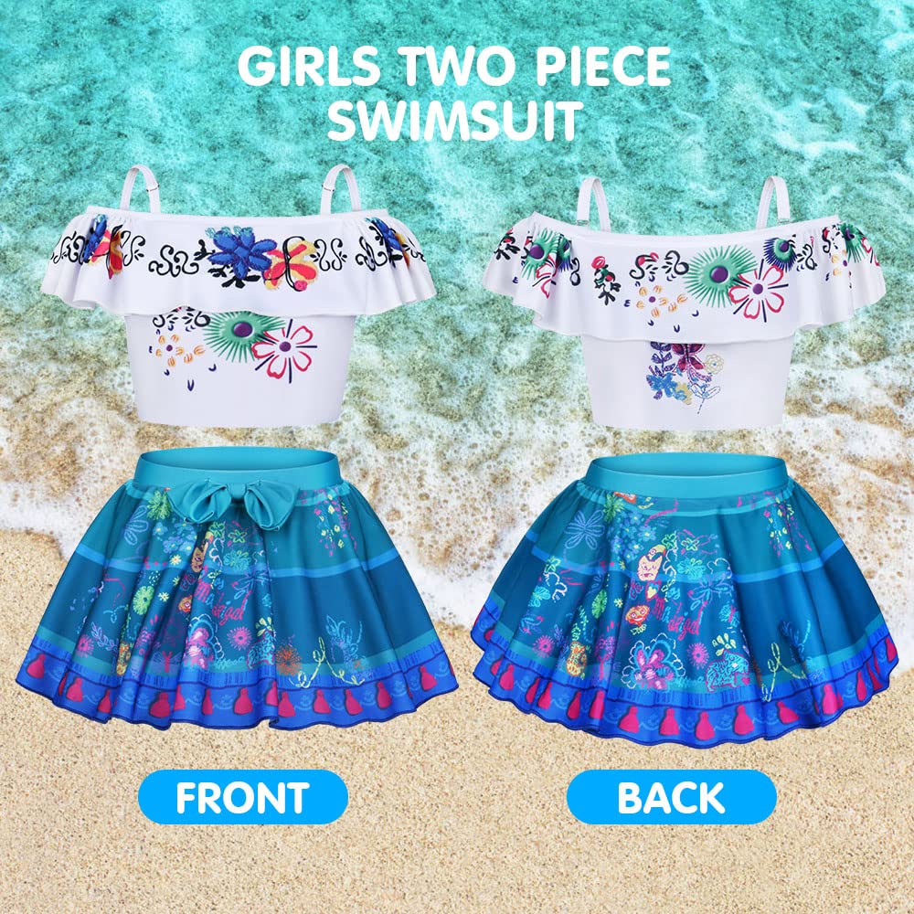 URAQT Mirabel Kostium Isabela Strój kąpielowy, Dziecięce stroje kąpielowe bikini w stylu kreskówki, Kostium kąpielowy Mirabel Isabela Princess