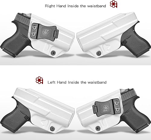 Miniatura 2 de Amberide IWB KYDEX Funda Ajuste Pistola Glock 42, Cintura interior de transporte oculto, inclinación ajustable y retención 'Posi-Click', fabricado