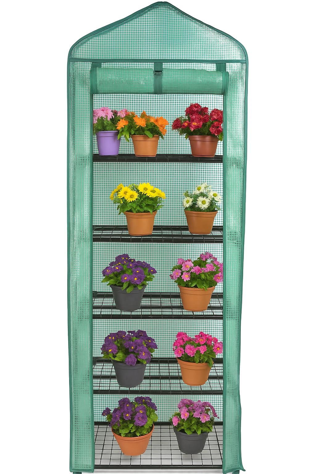 DIVCHI Greenhouse 5 Tier Mini Green House For Indoor & Outdoor Use Heavy Duty Garden Grow House Ideal For Growing Vegetables, Flowers, Herbs, And Seedlings
