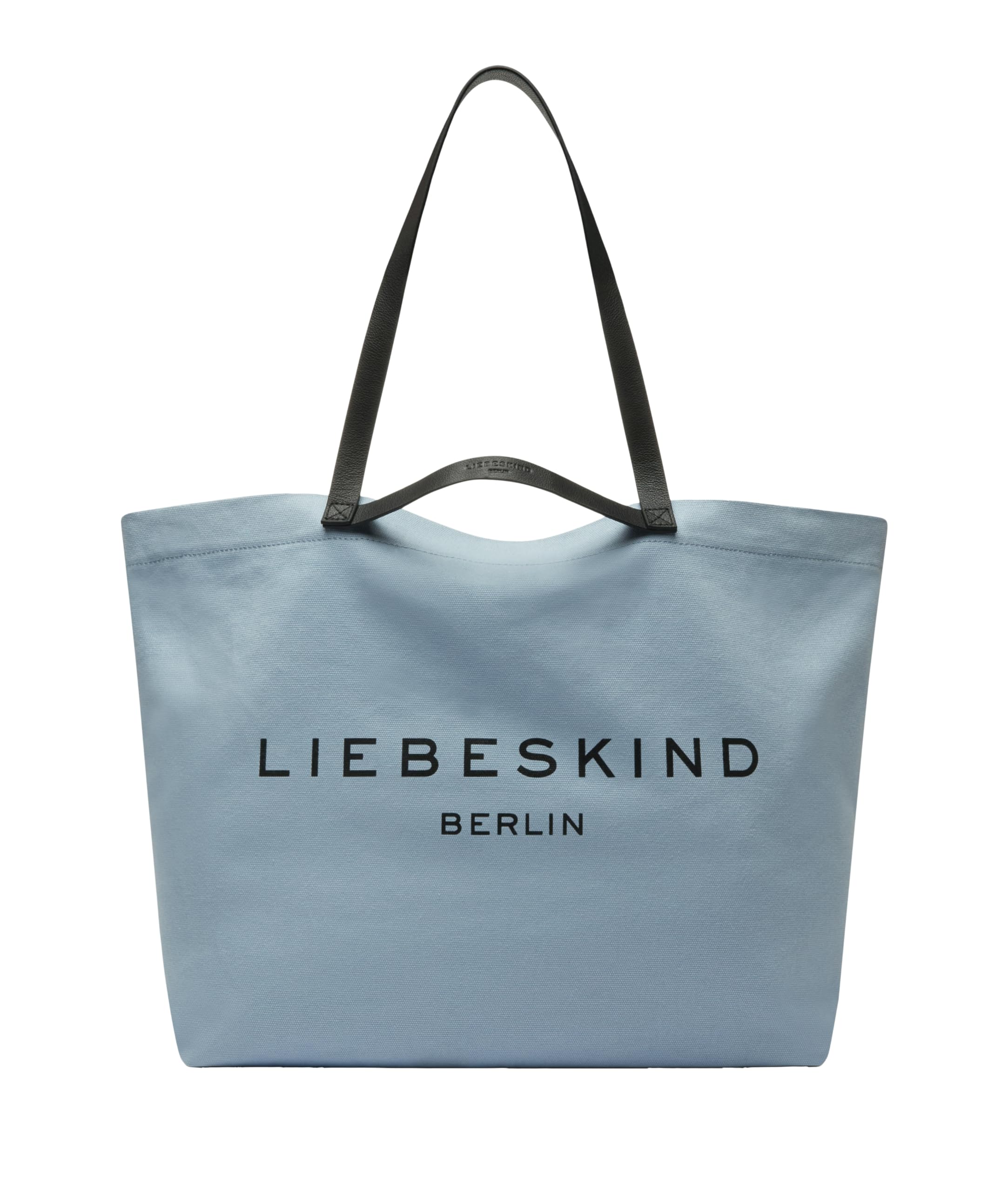 Liebeskind Berlin Shoppe Aurora Shopper – Große Canvas-Tasche mit Reißverschlussfach und Leder-Schulterriemen