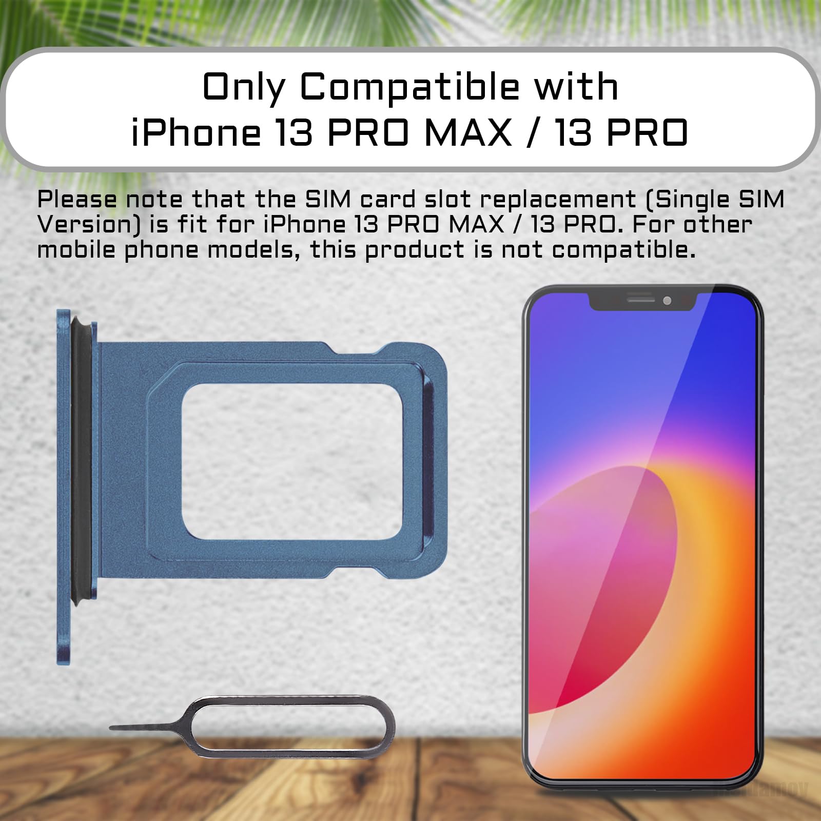 Amazon.com: Risidamoy for iPhone 13 Pro Max Blue Card Tray Holder