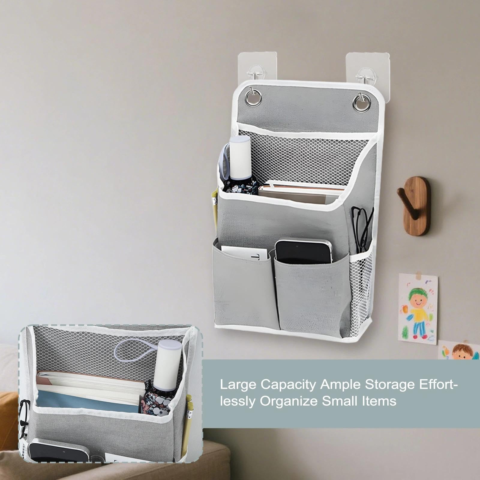 Kanrichu 2pcs Small Wall Hanging Baskets For Organizing, Wall Hanging