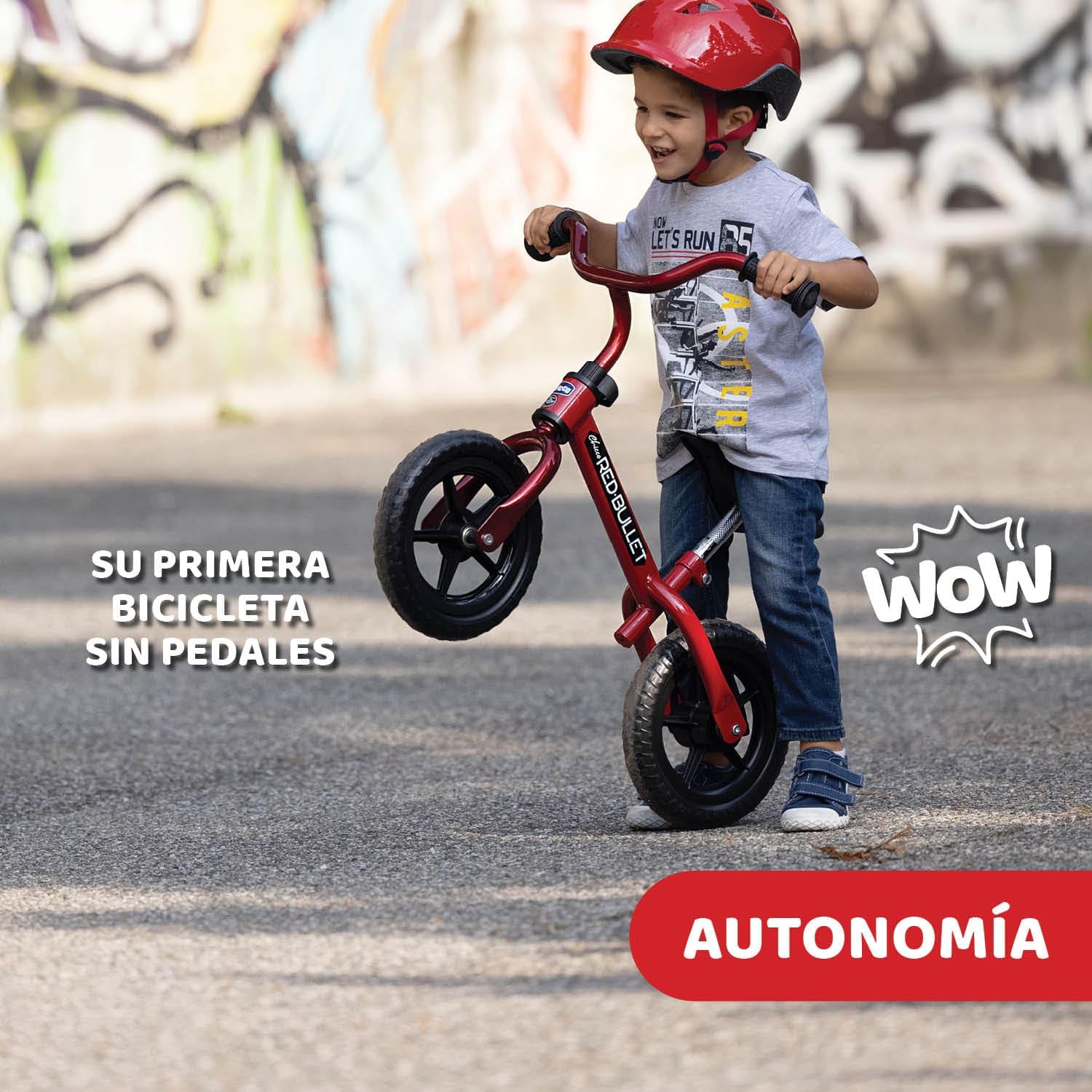 Chicco Bicicleta Niño 2 años, Bicicleta Sin Pedales, 2-5 Años, hasta 25 kg, Bici Sin Pedales, para Aprender a Mantener el Equilibrio, Manillar y Sillín Ajustables, Juguetes, Regalo Niño 2 años, Rojo