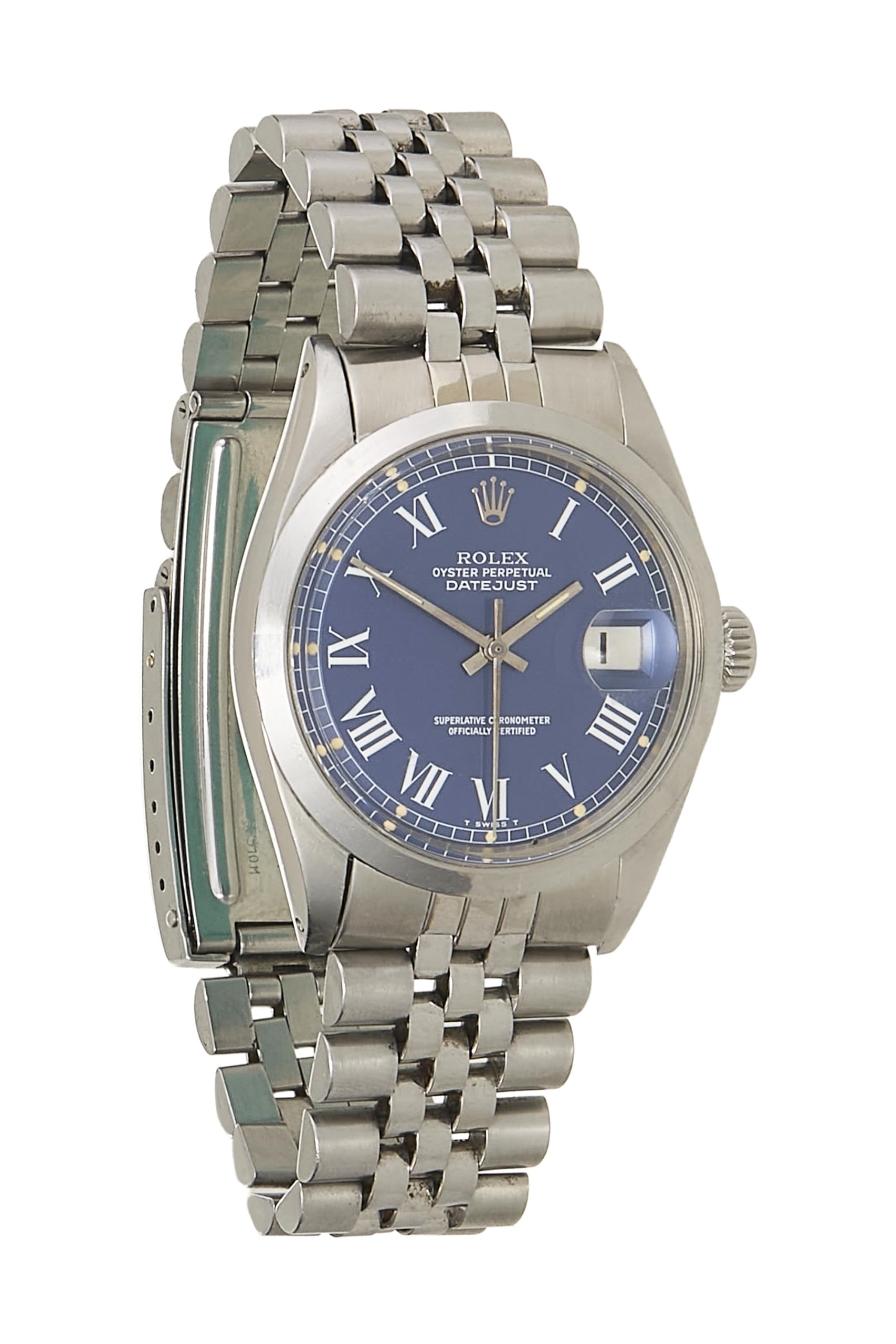 Pre-loved Datejust Buckley Dial 36mm 1600, Blue