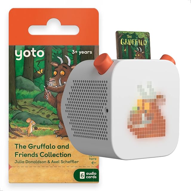 Yoto Player + Gruffalo & Friends Collection Bundle  Kids Bluetooth Audio Speaker & Cards, Play Stories Music Learning Activities, Alarm Clock Nightlight, Educational Story Box Toy Gift 3-12+