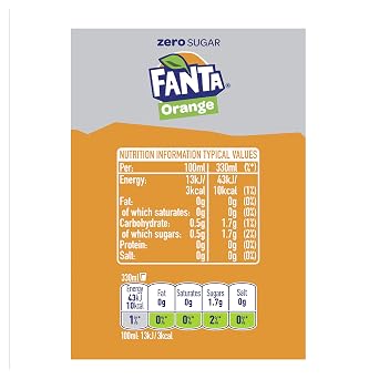 Fanta Orange Zero Sugar Cans - 24xcans