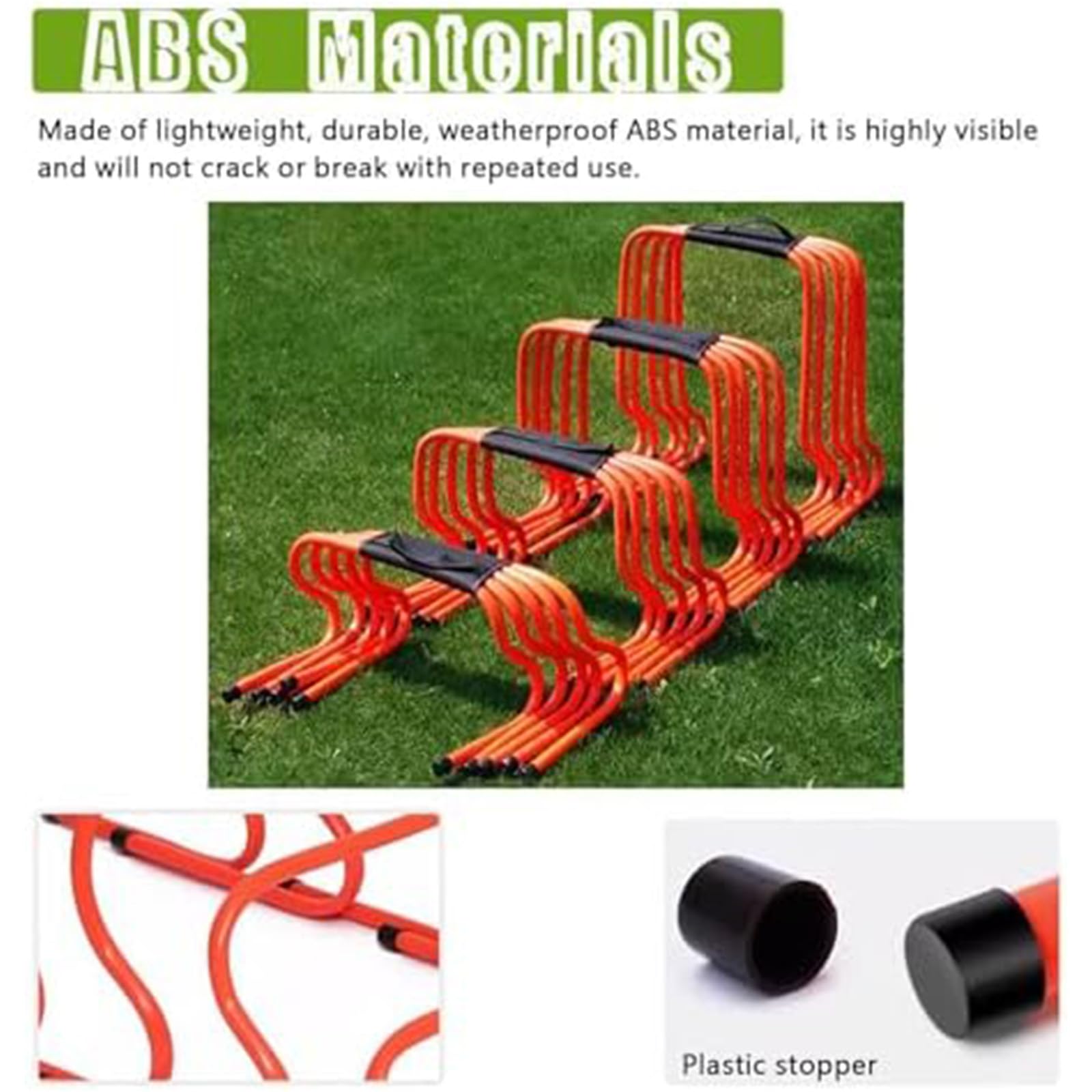 Agility Hürden-Set, höhenverstellbar für Geschwindigkeitstraining, ideal für Fußball und sportliche Praxis