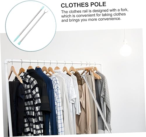 Miniatura 3 de STOBAZA Varilla telescópica de acero inoxidable Ropa de caña de alcanzar la ropa Suministros de secado de ropa Balcón Ropa Polo de recolección de