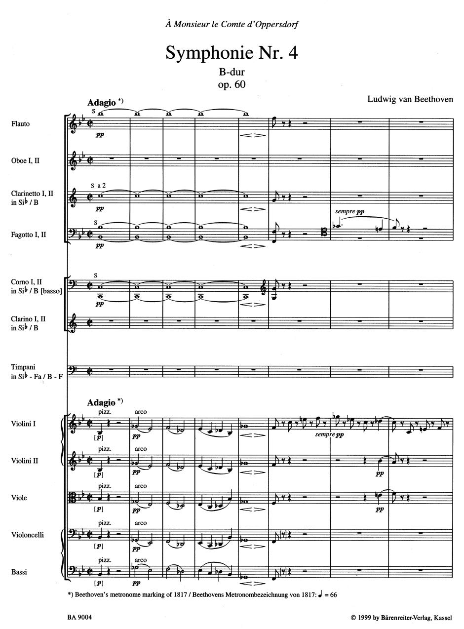 Sinfonie B-Dur Nr.4 op.60 : für Orchester