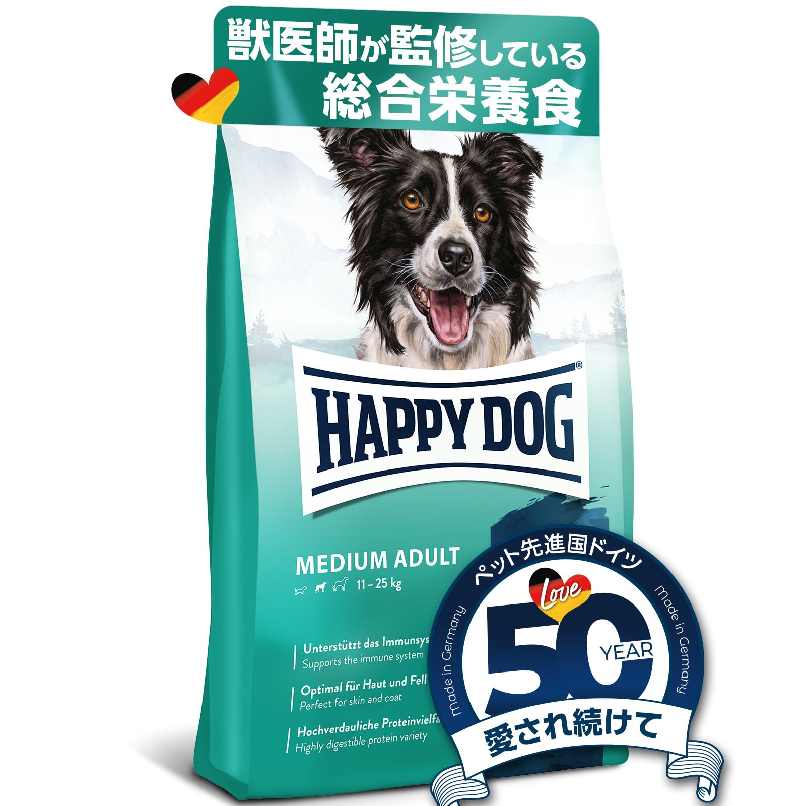 Amazon.co.jp: ハッピードッグ （中型犬） 成犬用 最適な栄養バランス