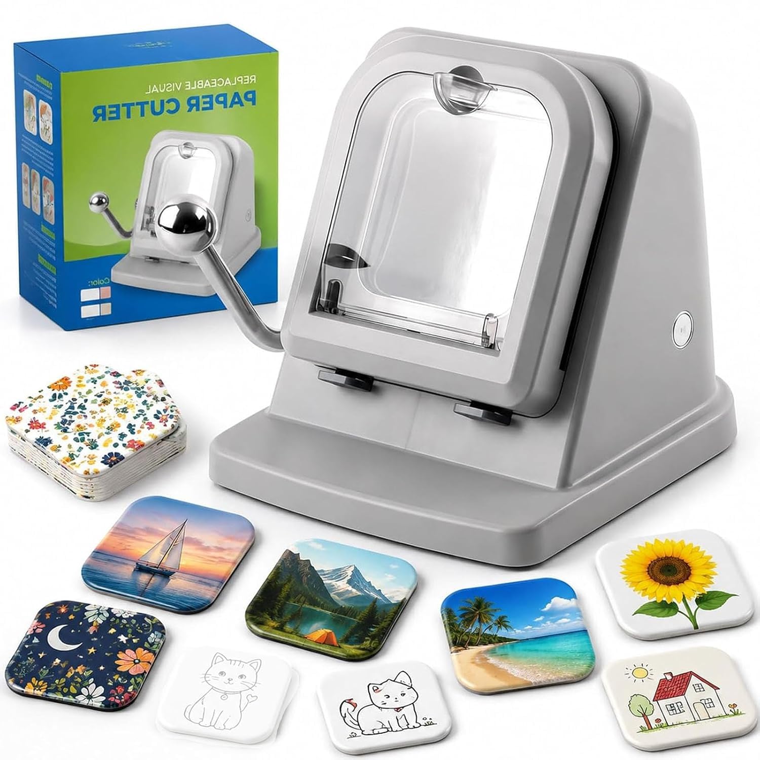 Taglierina Per Magneti Da 2 X 2 Pollici, Strumento Di Perforazione Quadrato Da 61 X 61 Mm Per Magneti Da 50 X 50 Mm, Compatibile Con Carta Fotografica E Cartoncino.